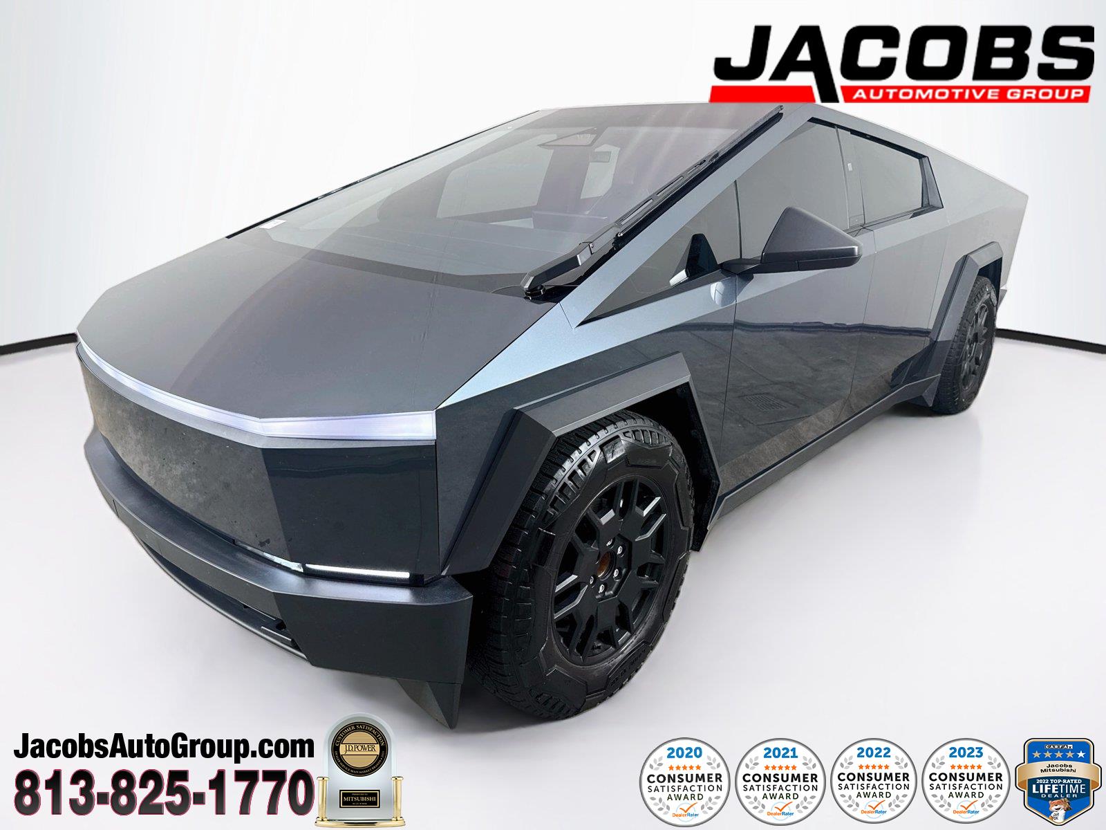 Gray (Stainless Steel) 2024 Tesla Cybertruck Pickup Truck All-Wheel Drive Automatic