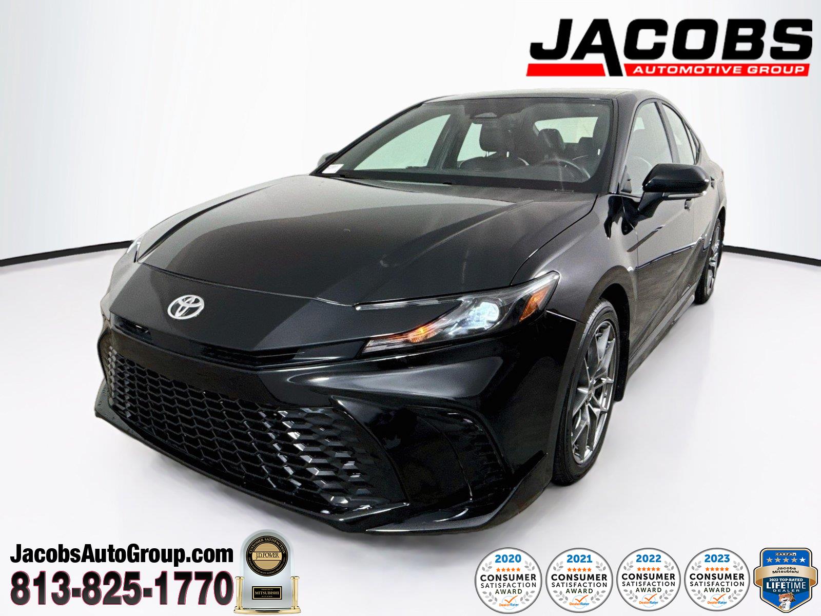 Midnight Black Metallic 2026 Toyota Camry Sedan Front-Wheel Drive Continuously Variable Transmission