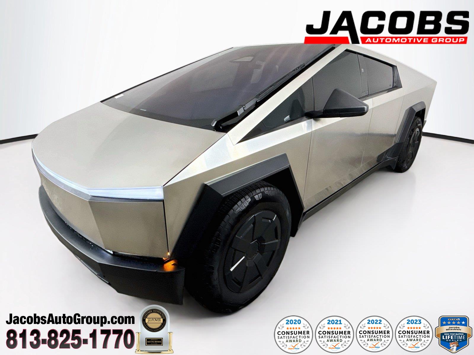 Gray (Ultra-Hard Stainless Steel) 2025 Tesla Cybertruck Pickup Truck All-Wheel Drive Automatic