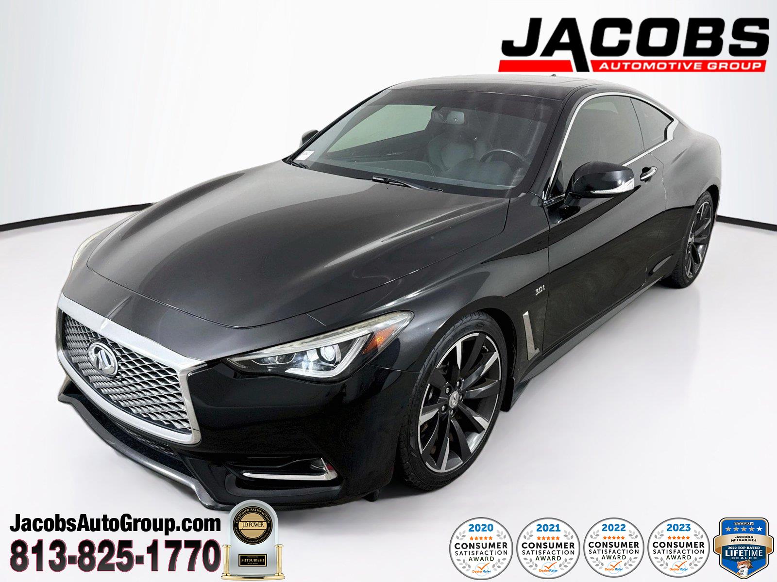 Midnight Black 2017 INFINITI Q60 Coupe Rear-Wheel Drive Automatic