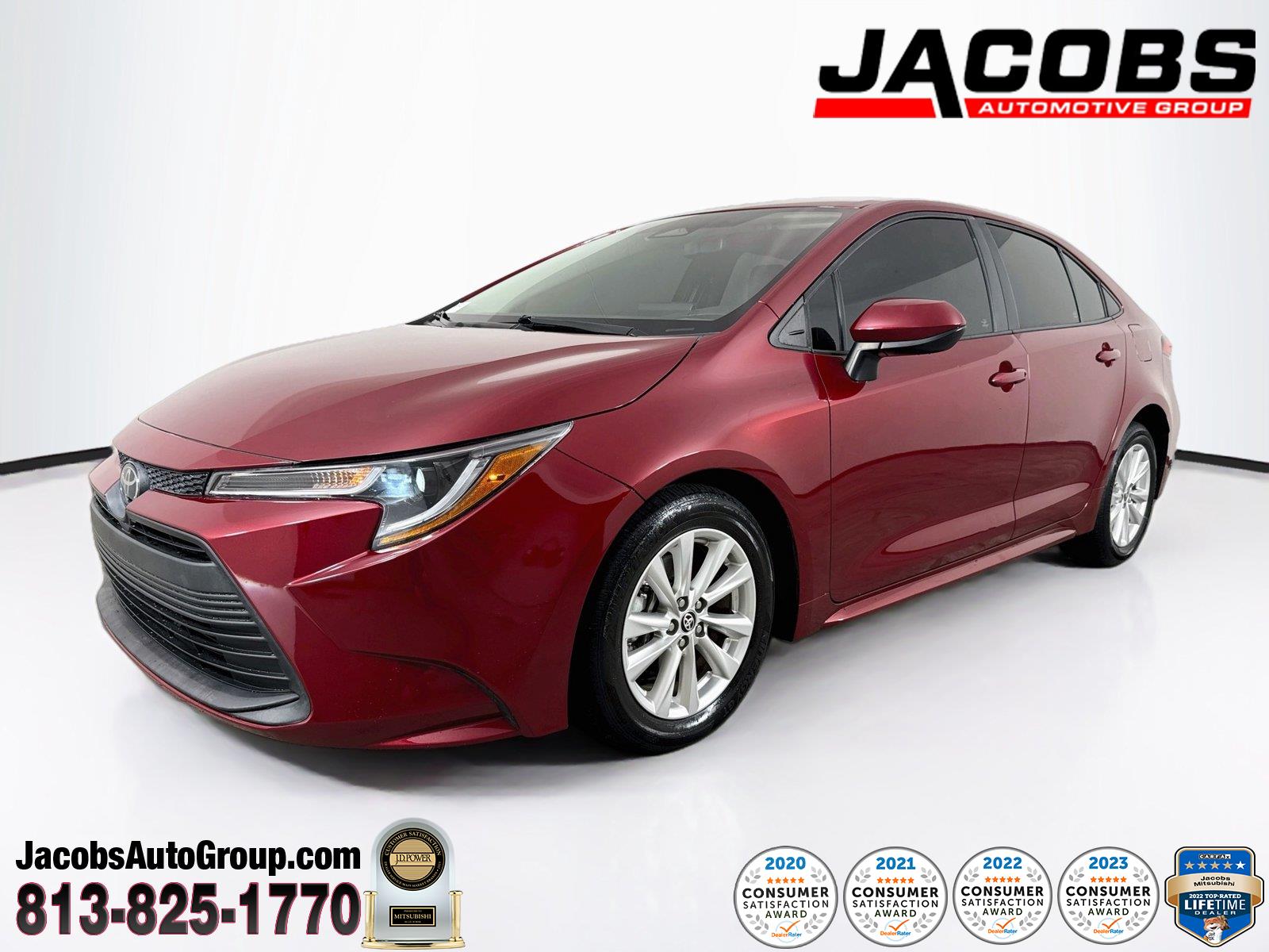Red (Ruby Flare Pearl) 2023 Toyota Corolla Sedan Front-Wheel Drive Continuously Variable Transmission