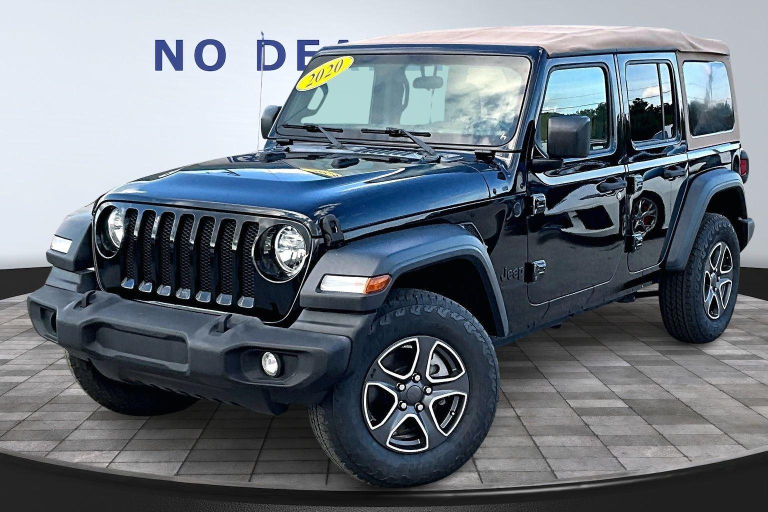 Black Clearcoat 2020 Jeep Wrangler Unlimited Black and Tan 4WD SUV / Crossover Four-Wheel Drive 8-Speed Automatic