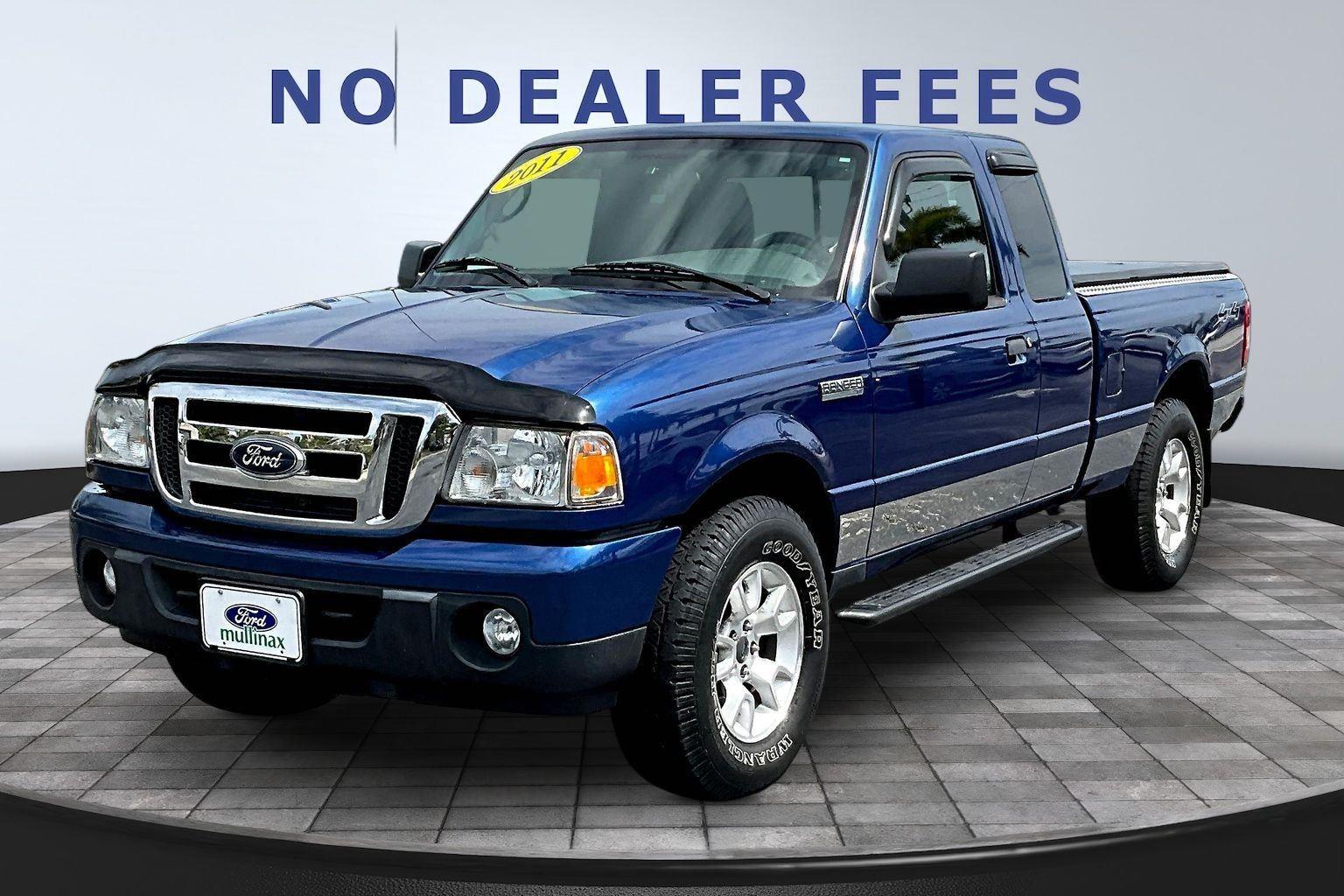 Vista Blue Metallic 2011 Ford Ranger XLT SuperCab 4-Door 4WD Pickup Truck Four-Wheel Drive 5-Speed Manual Overdrive