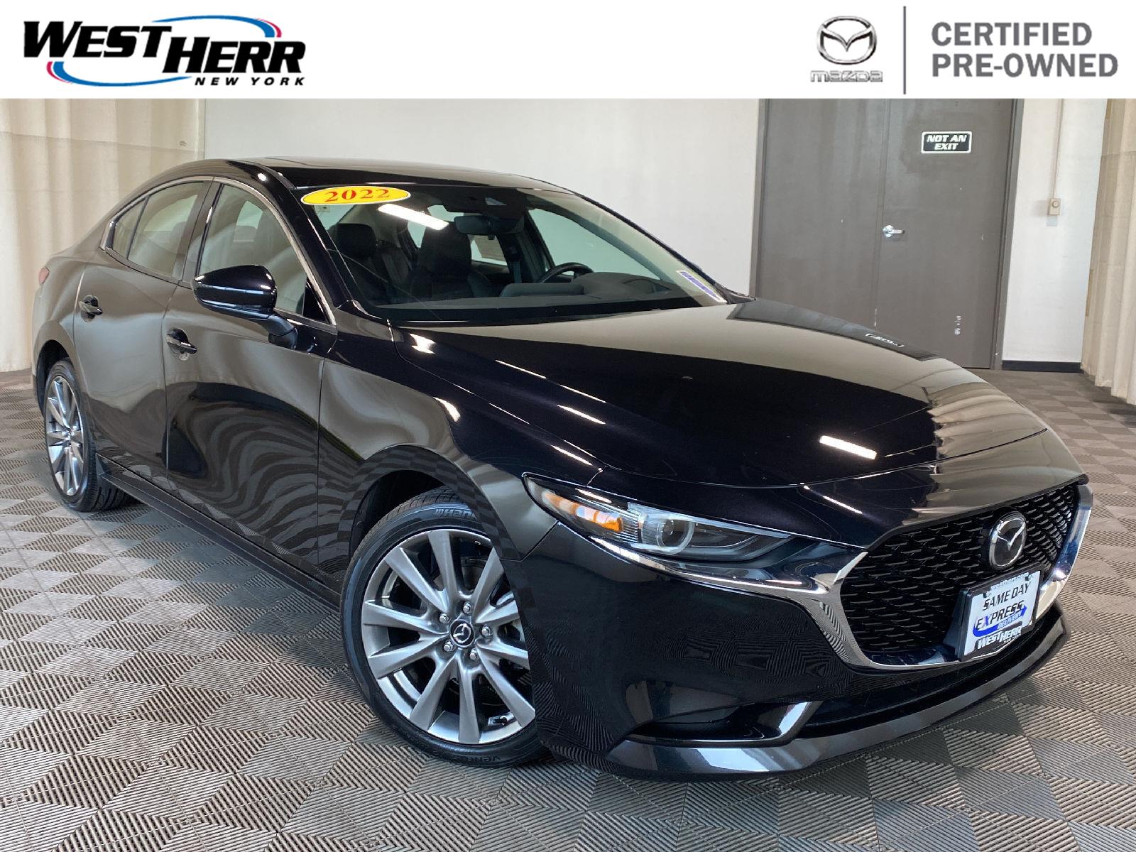 Jet Black Mica 2022 Mazda MAZDA3 Sedan Front-Wheel Drive Automatic
