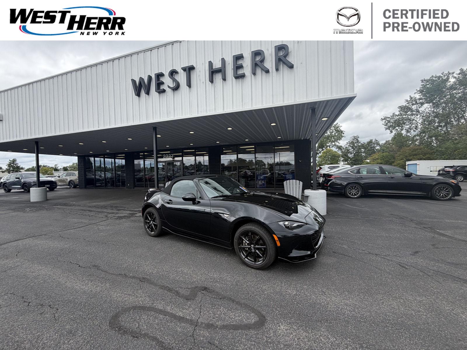 Jet Black Mica 2025 Mazda MX-5 Miata Convertible Rear-Wheel Drive Manual