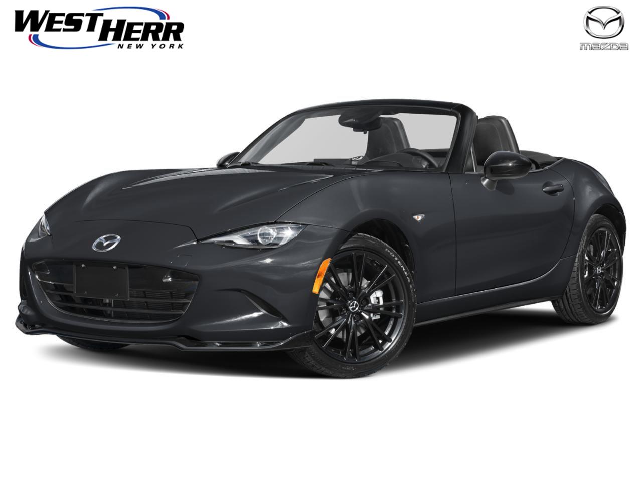 Jet Black 2025 Mazda MX-5 Miata Club RWD Convertible Rear-Wheel Drive 6-Speed Manual