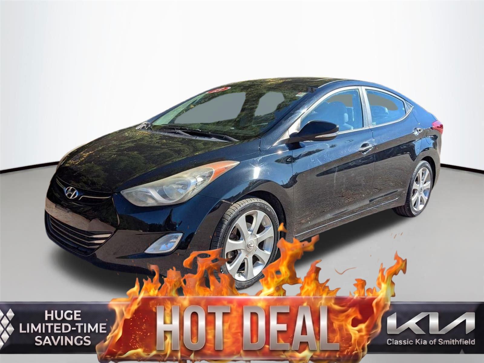 Midnight Black 2013 Hyundai Elantra Limited FWD Sedan Front-Wheel Drive Automatic