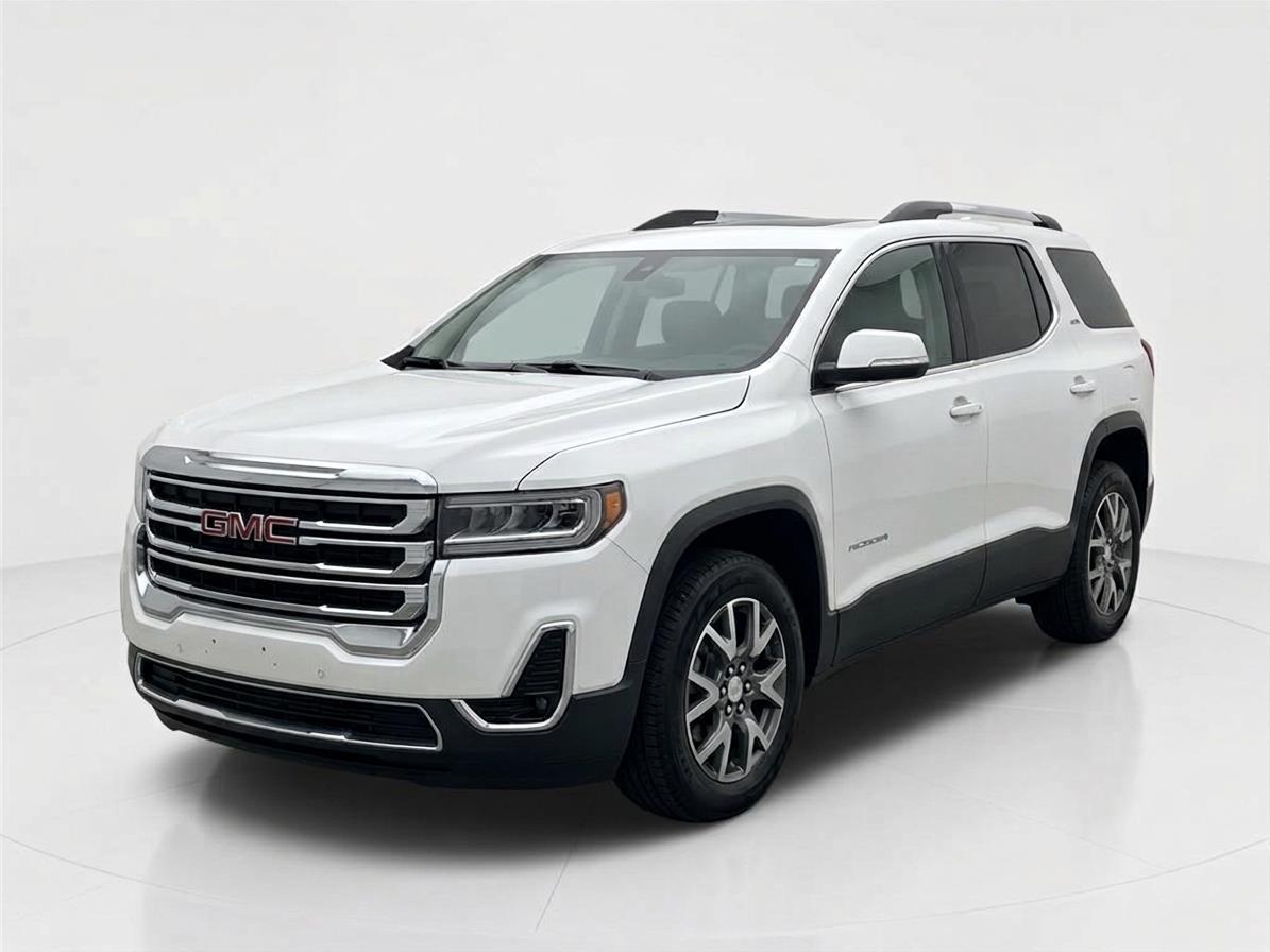 Summit White 2020 GMC Acadia SLE FWD SUV / Crossover Front-Wheel Drive 9-Speed Automatic