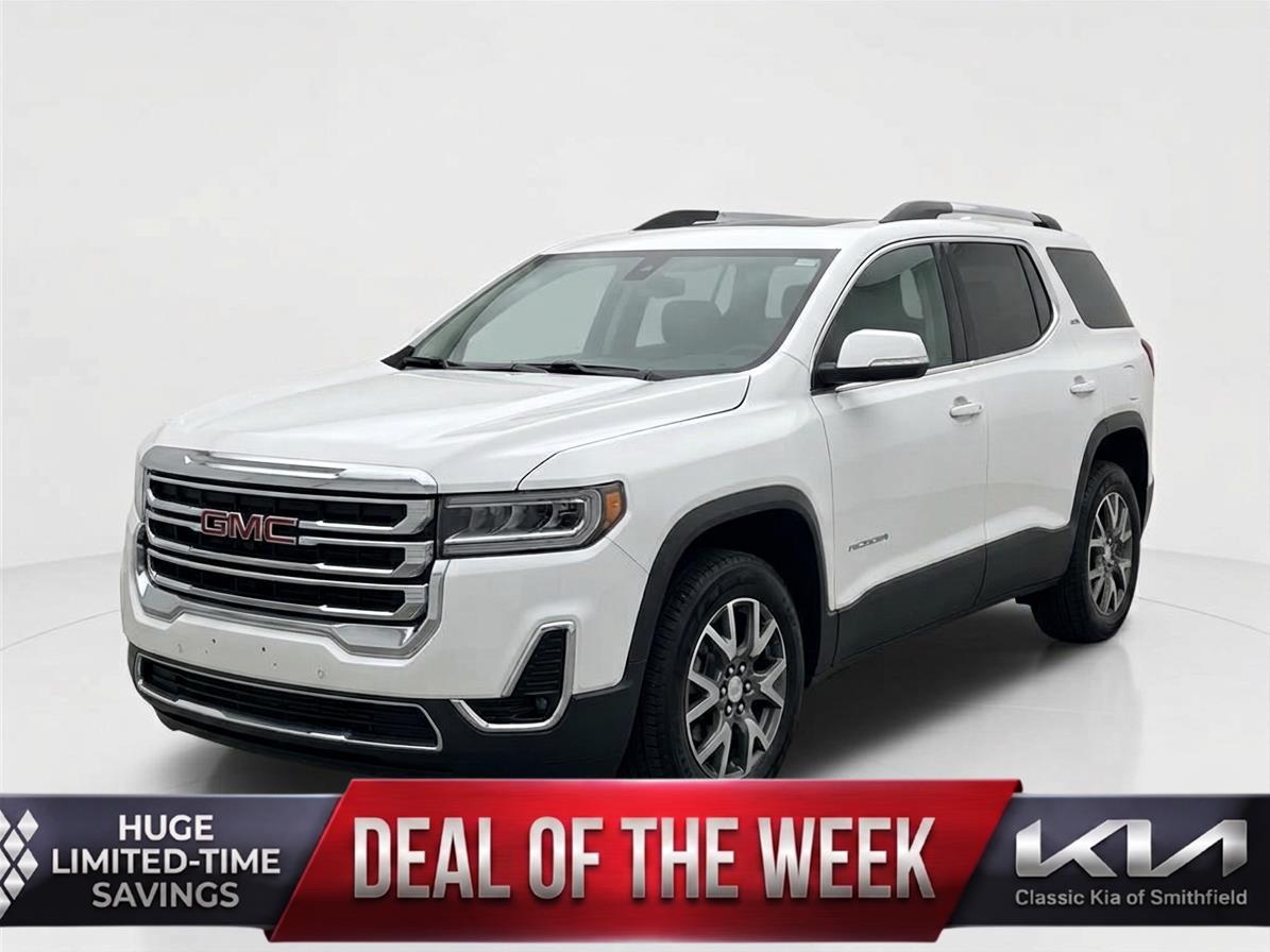 Summit White 2020 GMC Acadia SLE FWD SUV / Crossover Front-Wheel Drive 9-Speed Automatic