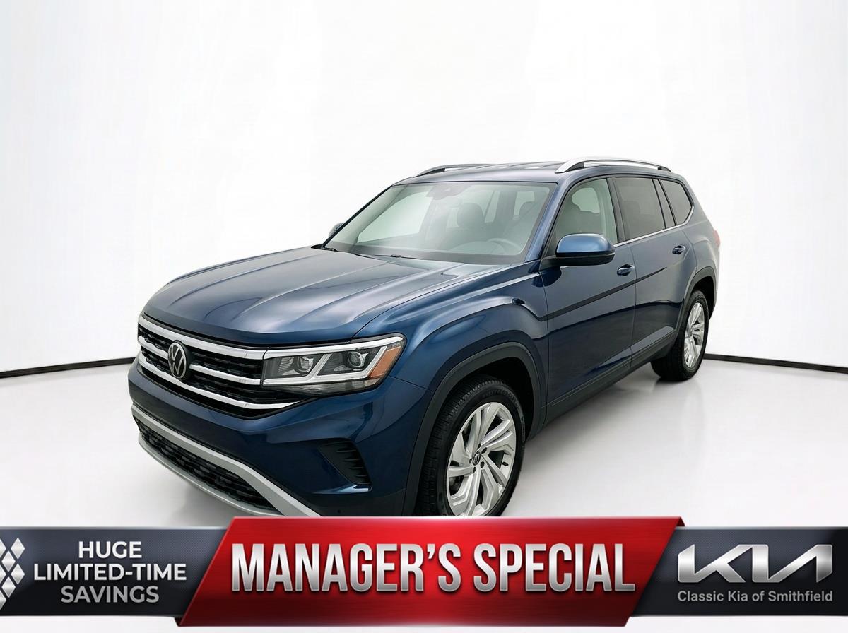 Tourmaline Blue Metallic 2021 Volkswagen Atlas V6 SE FWD with Technology SUV / Crossover Front-Wheel Drive Automatic