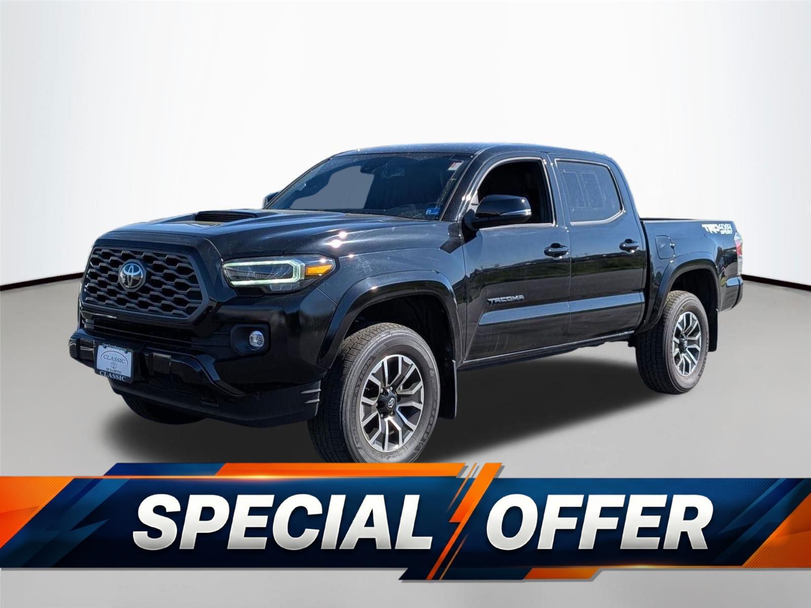 Black 2023 Toyota Tacoma TRD Sport Double Cab 4WD Pickup Truck Four-Wheel Drive Automatic
