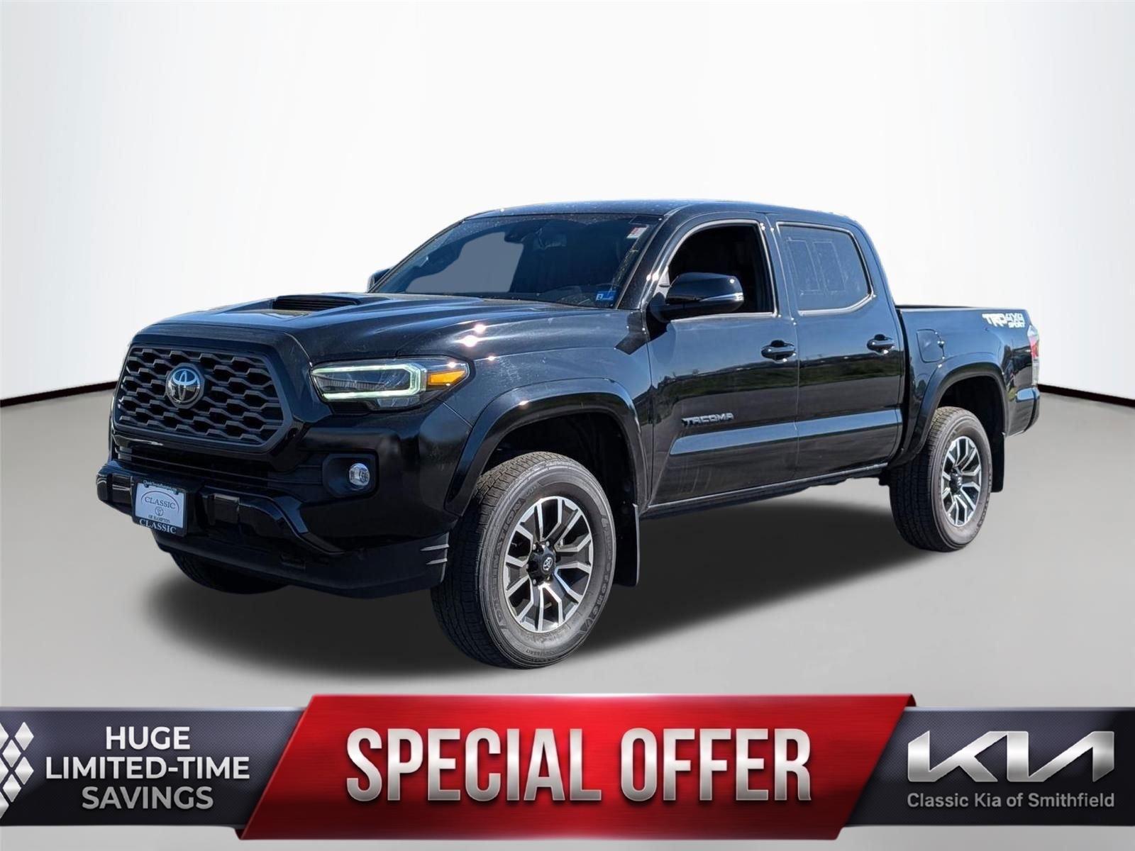 Black 2023 Toyota Tacoma TRD Sport Double Cab 4WD Pickup Truck Four-Wheel Drive Automatic