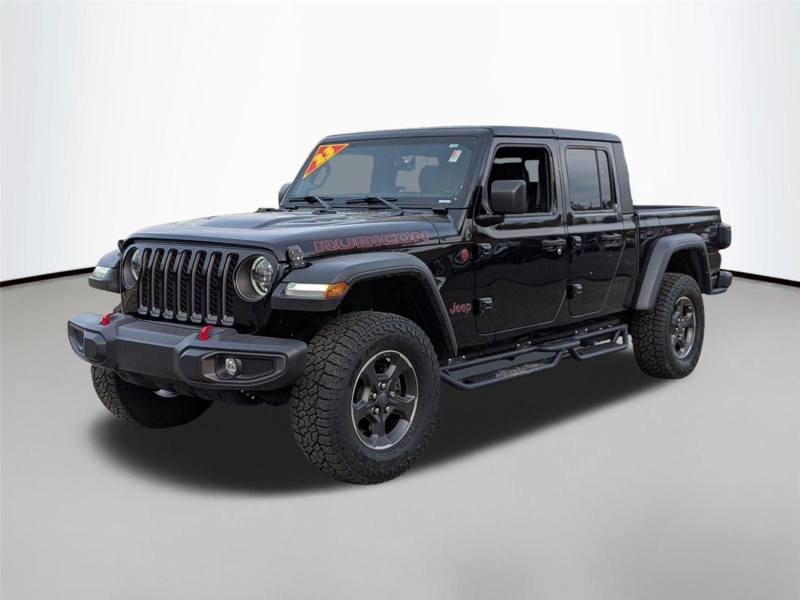 Black Clearcoat 2023 Jeep Gladiator Rubicon Crew Cab 4WD Pickup Truck Four-Wheel Drive 8-Speed Automatic