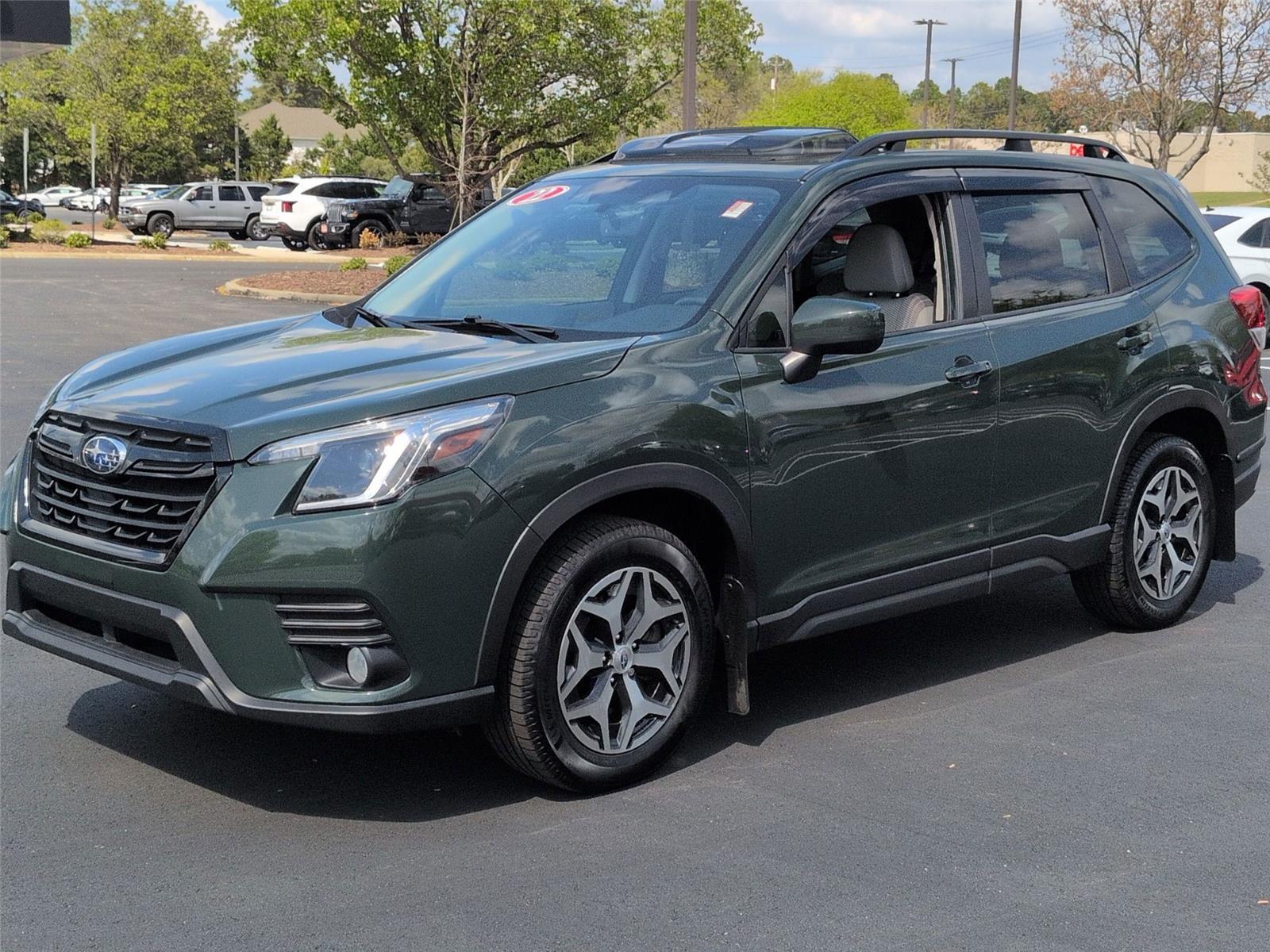 Cascade Green Silica 2022 Subaru Forester Premium Crossover AWD SUV / Crossover All-Wheel Drive Continuously Variable Transmission