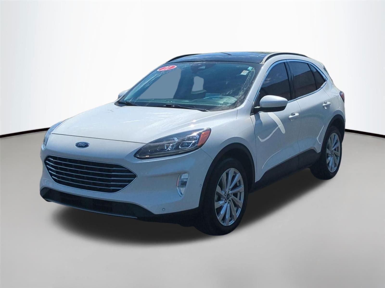 Star White Metallic Tri-Coat 2021 Ford Escape Titanium AWD SUV / Crossover All-Wheel Drive 8-Speed Automatic