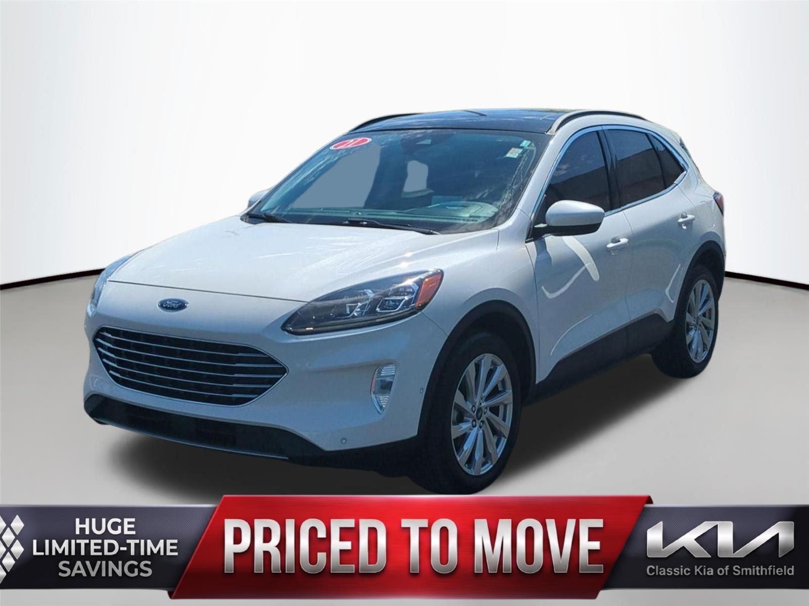 Star White Metallic Tri-Coat 2021 Ford Escape Titanium AWD SUV / Crossover All-Wheel Drive 8-Speed Automatic