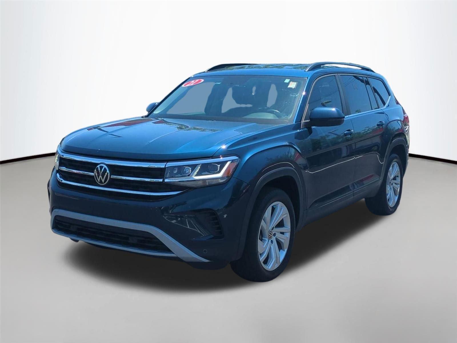 Tourmaline Blue Metallic 2021 Volkswagen Atlas V6 SE FWD with Technology SUV / Crossover Front-Wheel Drive Automatic