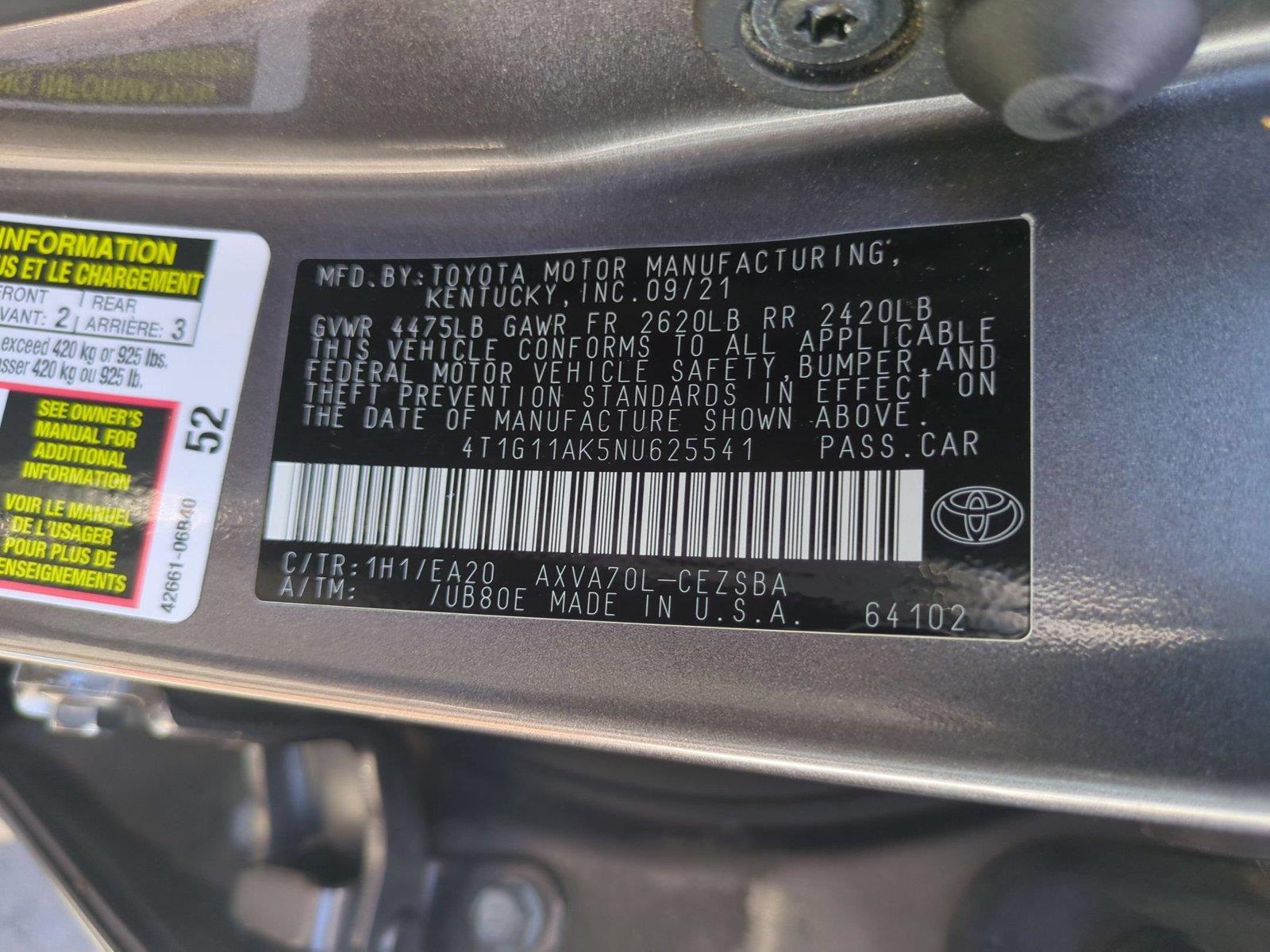 Used 2022 Predawn Gray Mica Toyota SE image 37