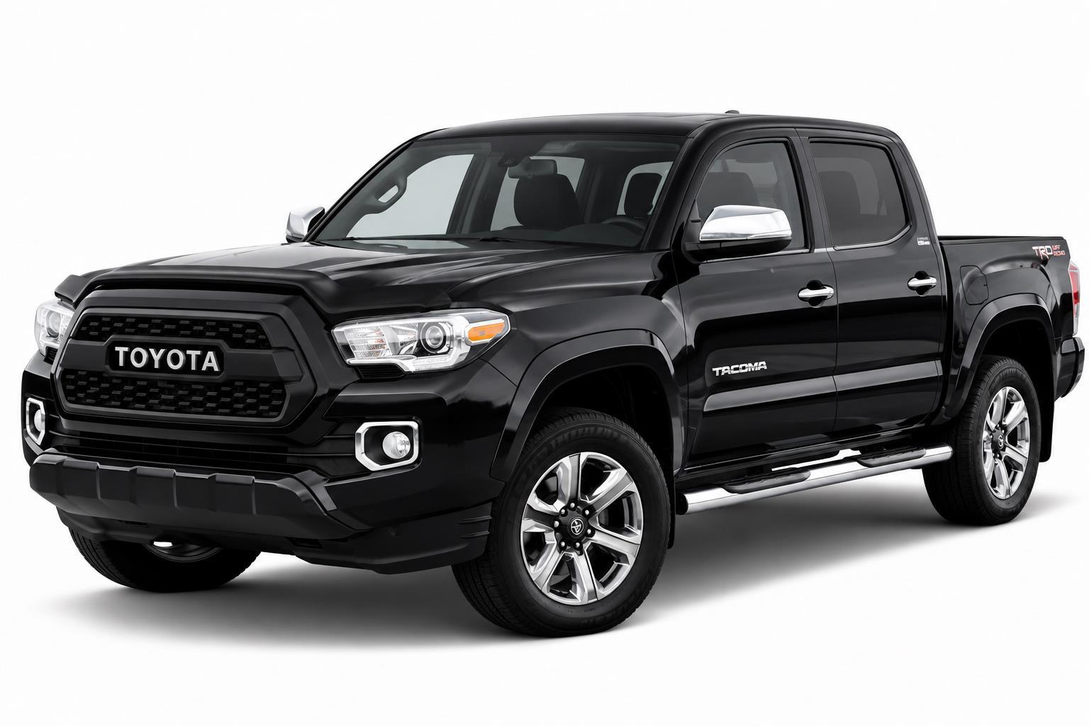 Midnight Black Metallic 2018 Toyota Tacoma Limited Double Cab RWD Pickup Truck 4X2 Automatic