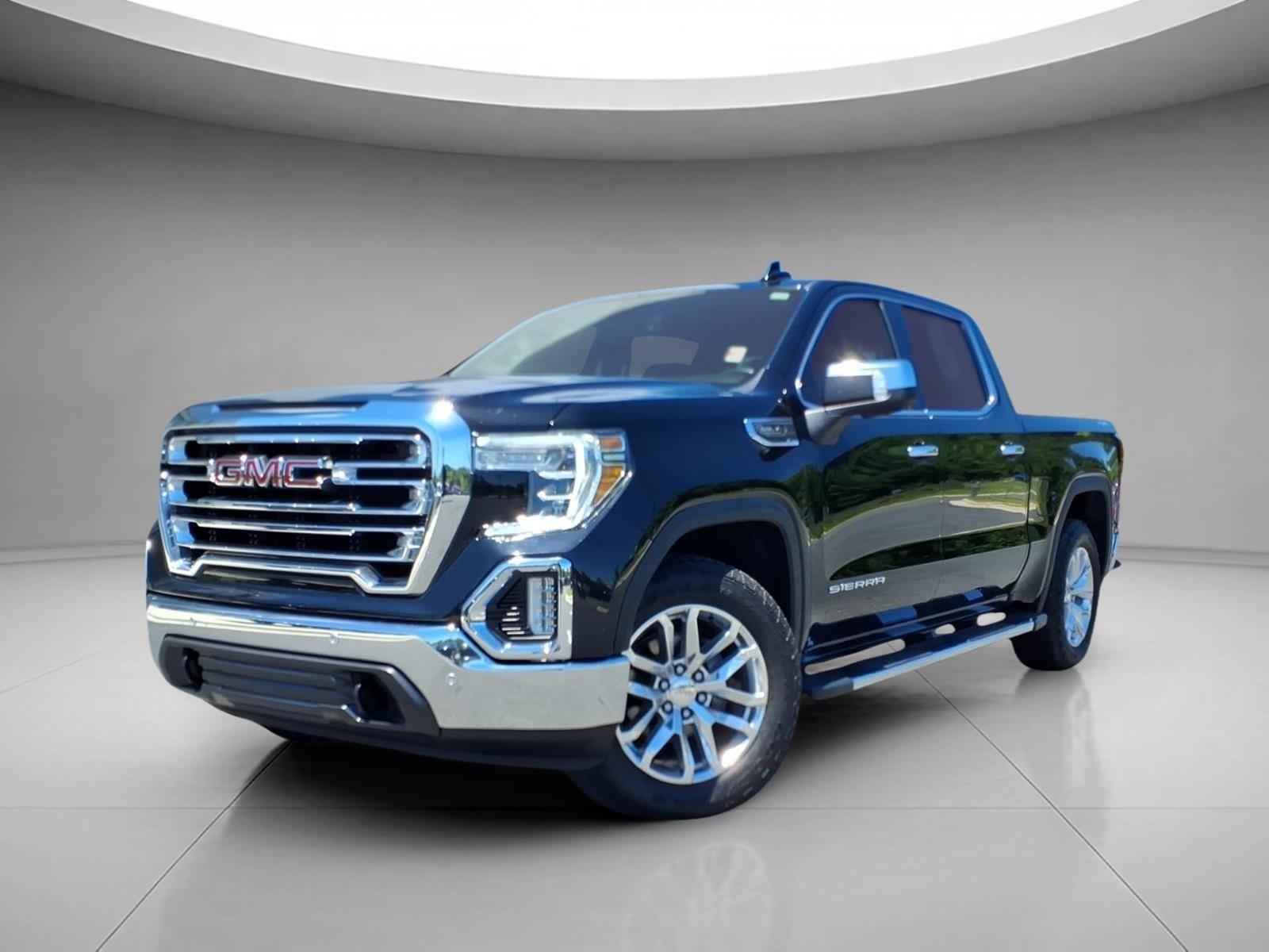 Onyx Black 2021 GMC Sierra 1500 SLT Crew Cab 4WD Pickup Truck Four-Wheel Drive 8-Speed Automatic