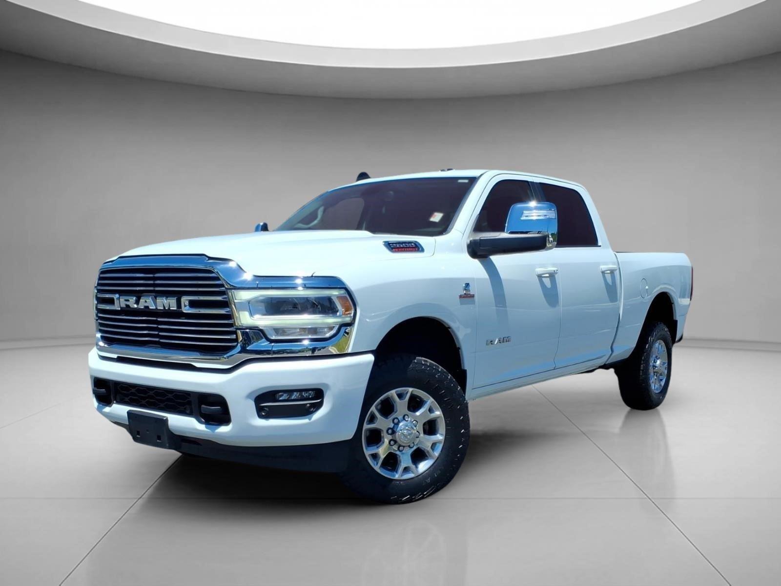 Bright White Clearcoat 2024 RAM 2500 Laramie Crew Cab 4WD Pickup Truck Four-Wheel Drive 6-Speed Automatic