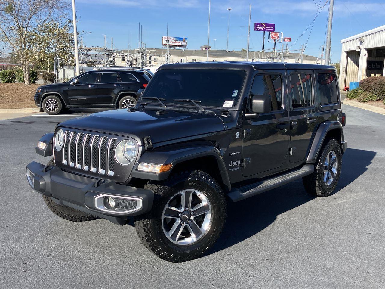 Gray (Granite Crystal Metallic Clearcoat) 2018 Jeep Wrangler Unlimited Sahara 4WD SUV / Crossover Four-Wheel Drive 8-Speed Automatic