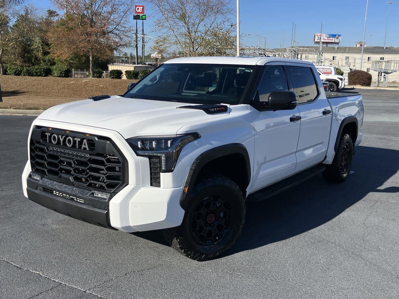 White 2022 Toyota Tundra Hybrid TRD Pro HV CrewMax Cab 4WD Pickup Truck Four-Wheel Drive Automatic