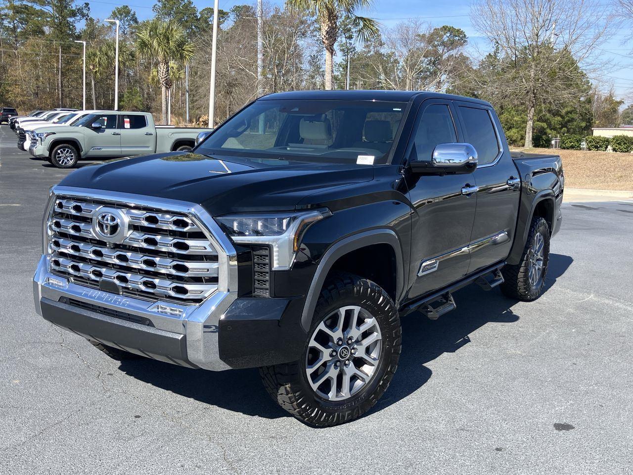 Black (Midnight Black Metallic) 2023 Toyota Tundra 1794 Edition CrewMax Cab RWD Pickup Truck 4X2 Automatic