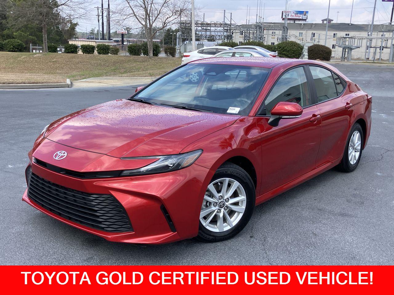 Red (Supersonic Red) 2025 Toyota Camry LE FWD Sedan Front-Wheel Drive Continuously Variable Transmission