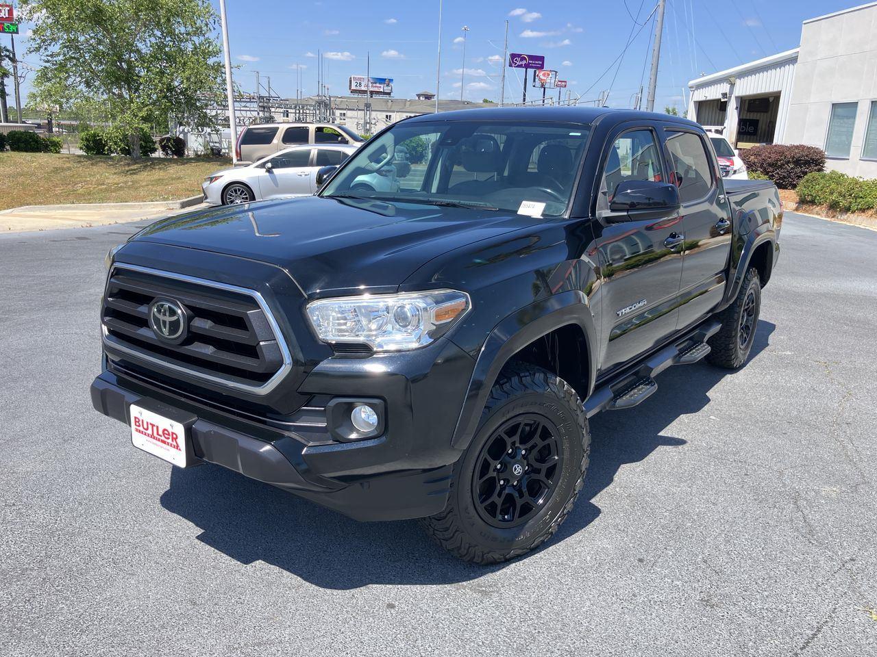 Black (Midnight Black Metallic) 2020 Toyota Tacoma SR5 V6 Double Cab RWD Pickup Truck 4X2 6-Speed Automatic