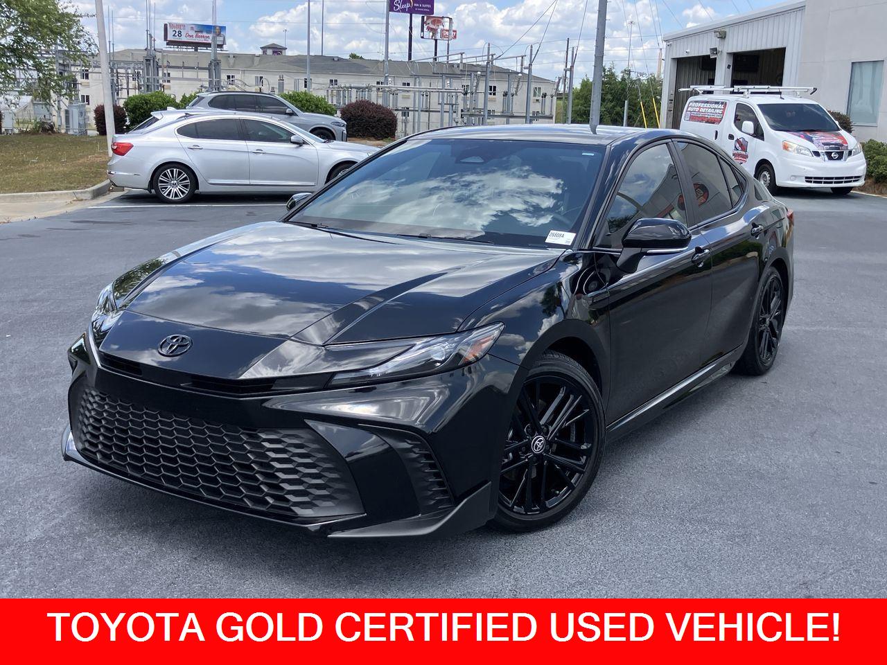 Black (Midnight Black Metallic) 2025 Toyota Camry SE FWD Sedan Front-Wheel Drive Continuously Variable Transmission