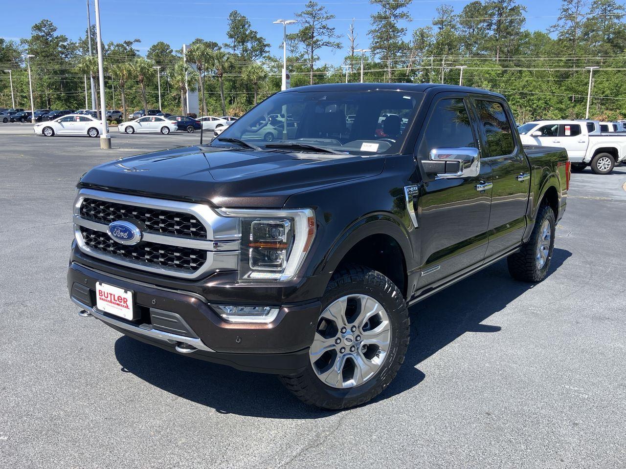 Brown (Kodiak Brown) 2021 Ford F-150 Platinum SuperCrew 4WD Pickup Truck Four-Wheel Drive Automatic