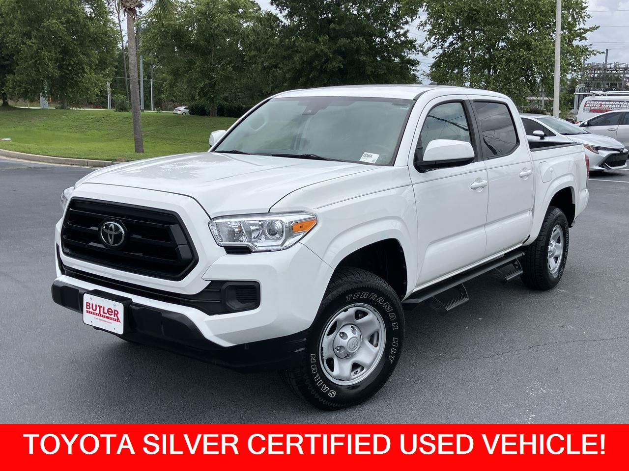 White (Super White) 2020 Toyota Tacoma SR I4 Double Cab RWD Pickup Truck 4X2 6-Speed Automatic