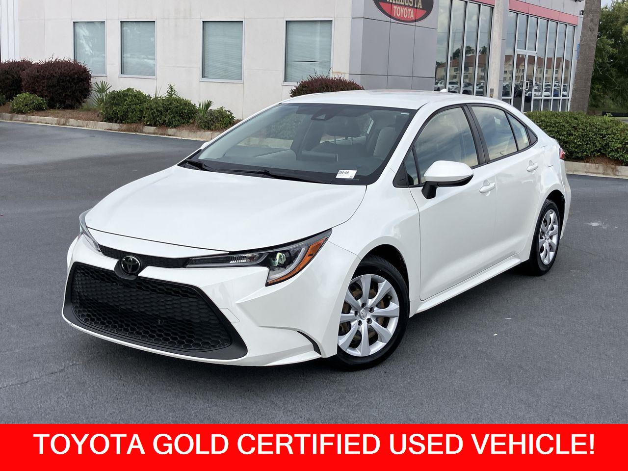 White (Blizzard Pearl) 2021 Toyota Corolla Sedan Front-Wheel Drive Continuously Variable Transmission