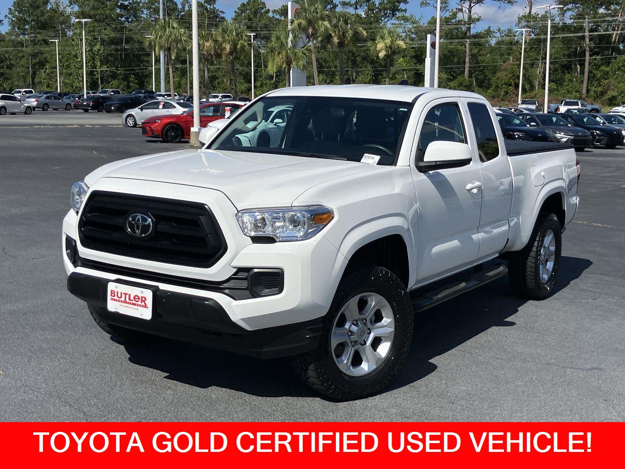 White 2022 Toyota Tacoma Pickup Truck Four-Wheel Drive 6-Speed Automatic