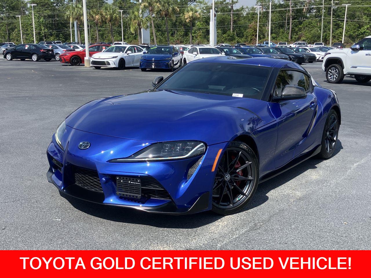 Blue (Stratosphere) 2023 Toyota Supra Coupe Rear-Wheel Drive 6-Speed Manual