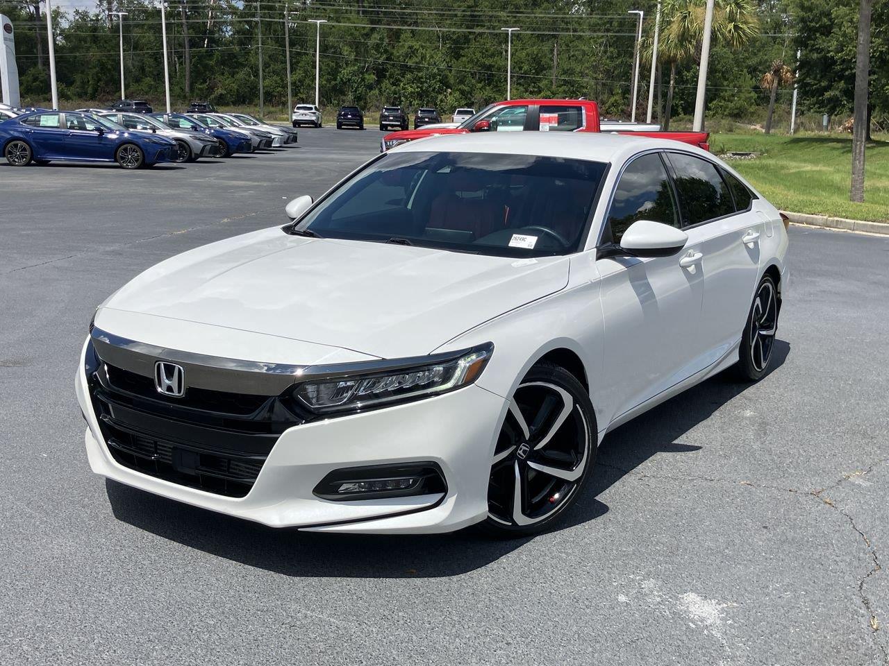 White (Platinum White Pearl) 2019 Honda Accord Sedan Front-Wheel Drive Continuously Variable Transmission