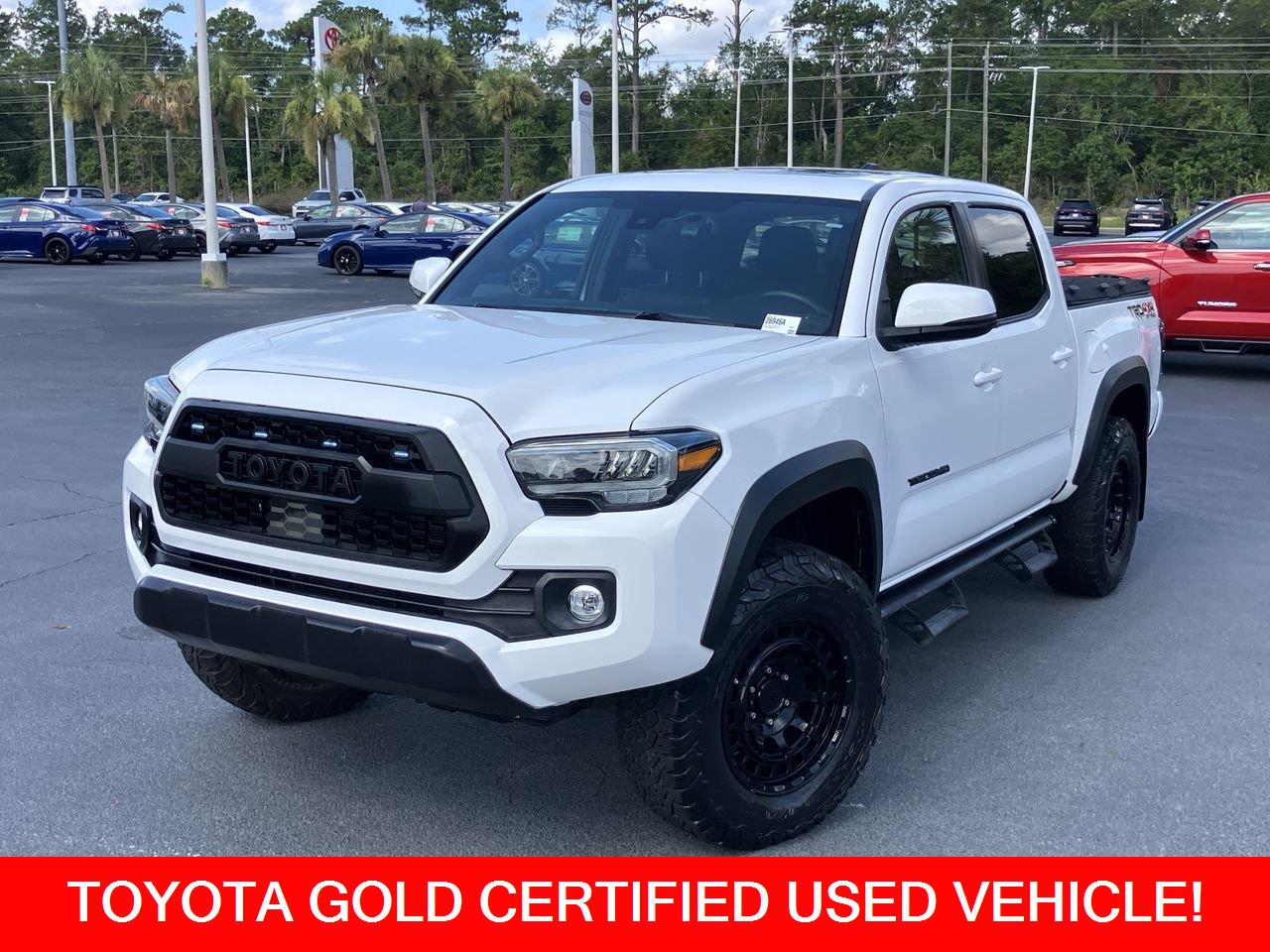 White 2022 Toyota Tacoma Pickup Truck Four-Wheel Drive 6-Speed Automatic