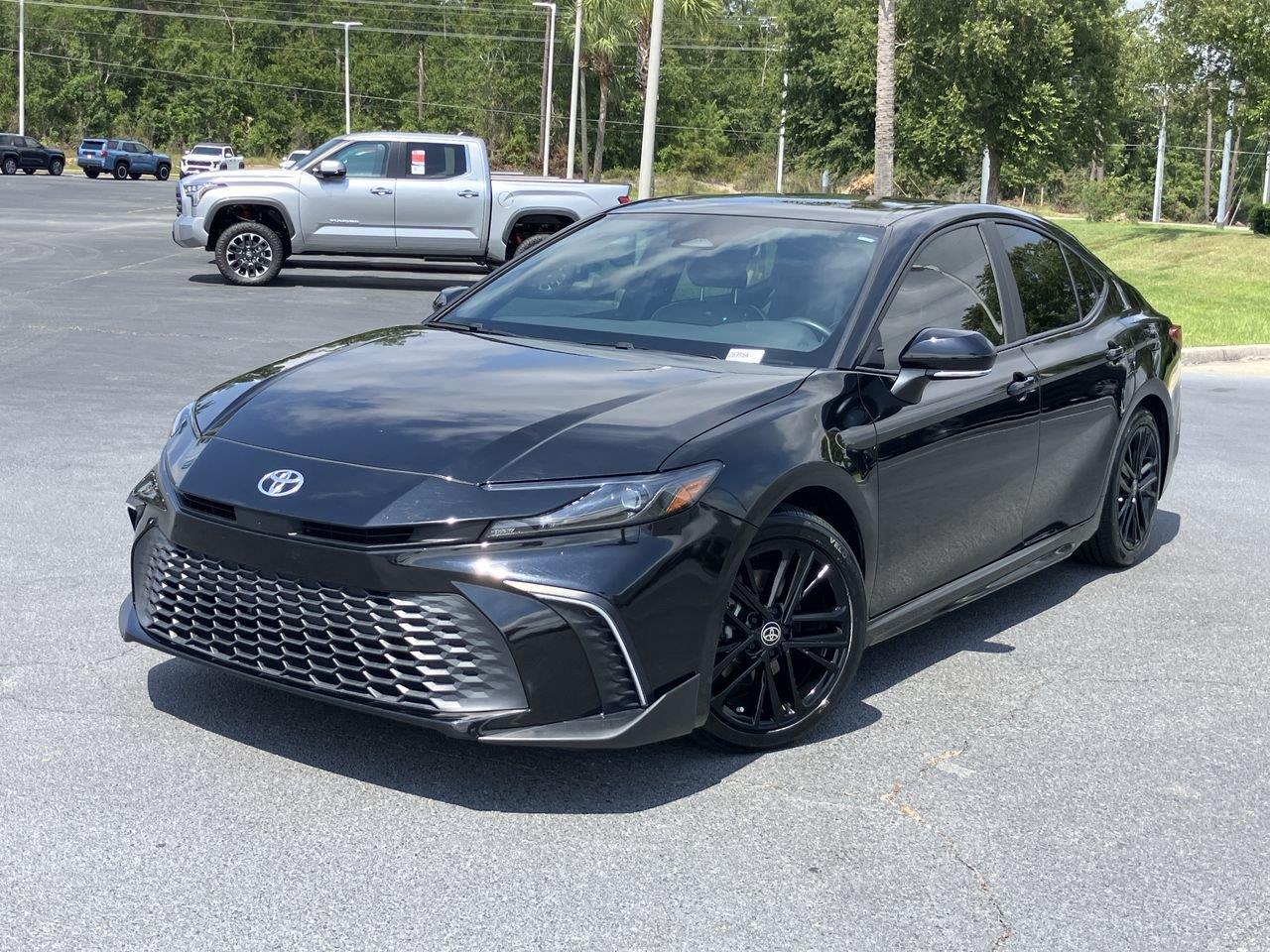 Black (Midnight Black Metallic) 2025 Toyota Camry Sedan Front-Wheel Drive Continuously Variable Transmission
