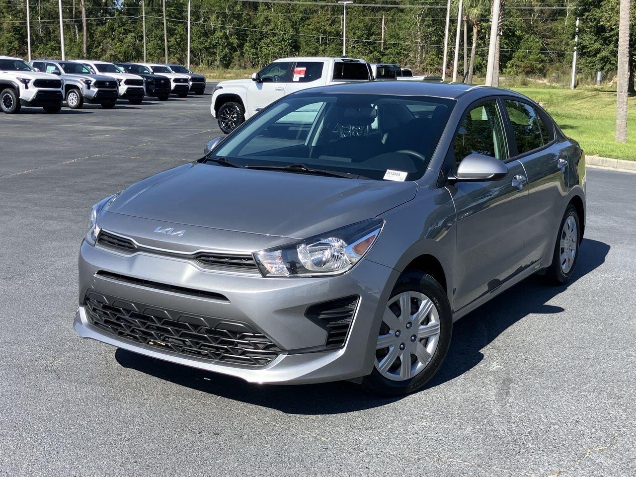 Gray (Steel Gray) 2023 Kia Rio Sedan Front-Wheel Drive Continuously Variable Transmission