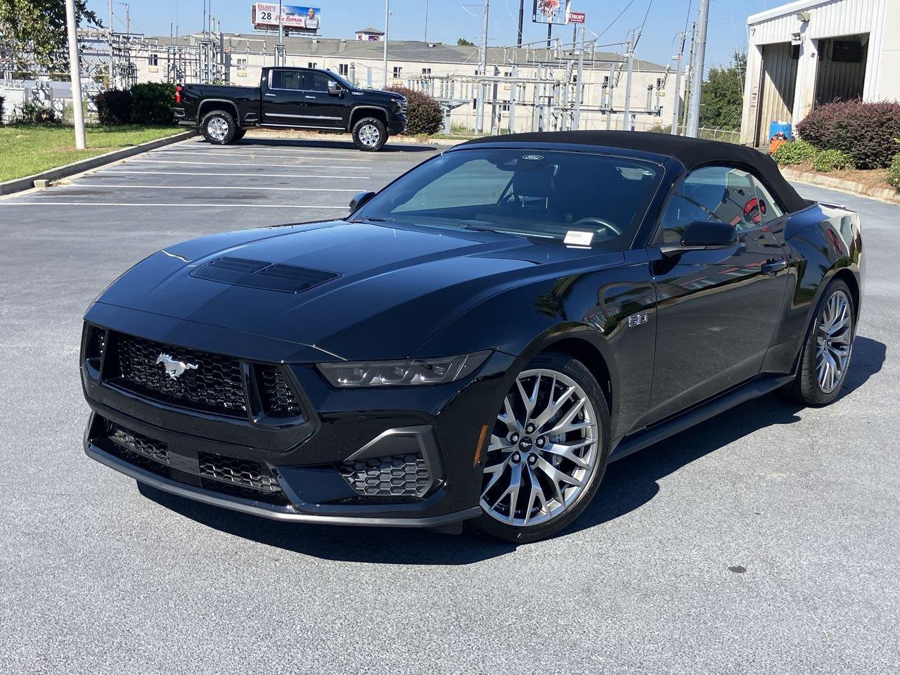 Black (Shadow Black) 2025 Ford Mustang Convertible Rear-Wheel Drive Automatic