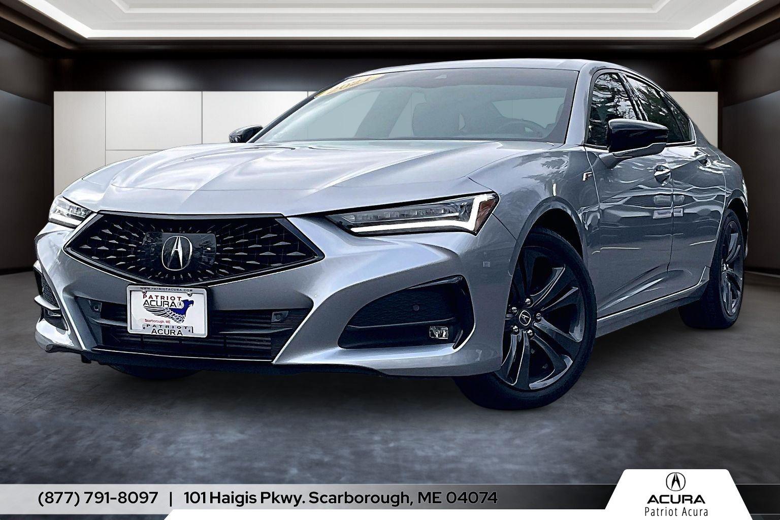 Lunar Silver Metallic 2021 Acura TLX SH-AWD with A-Spec Package Sedan All-Wheel Drive Automatic