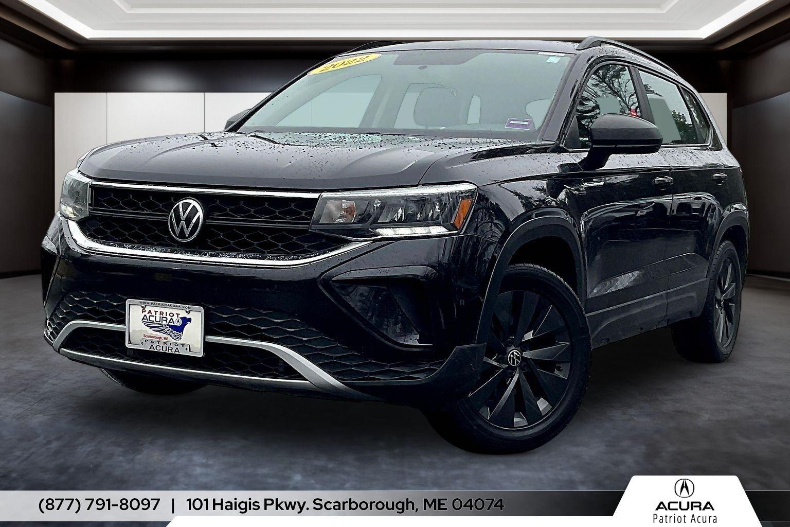 Deep Black Pearl 2022 Volkswagen Taos S 4Motion SUV / Crossover All-Wheel Drive Automatic