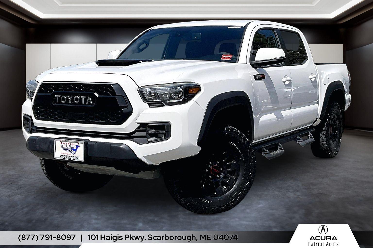 Super White 2018 Toyota Tacoma TRD Pro Double Cab 4WD Pickup Truck Four-Wheel Drive Automatic