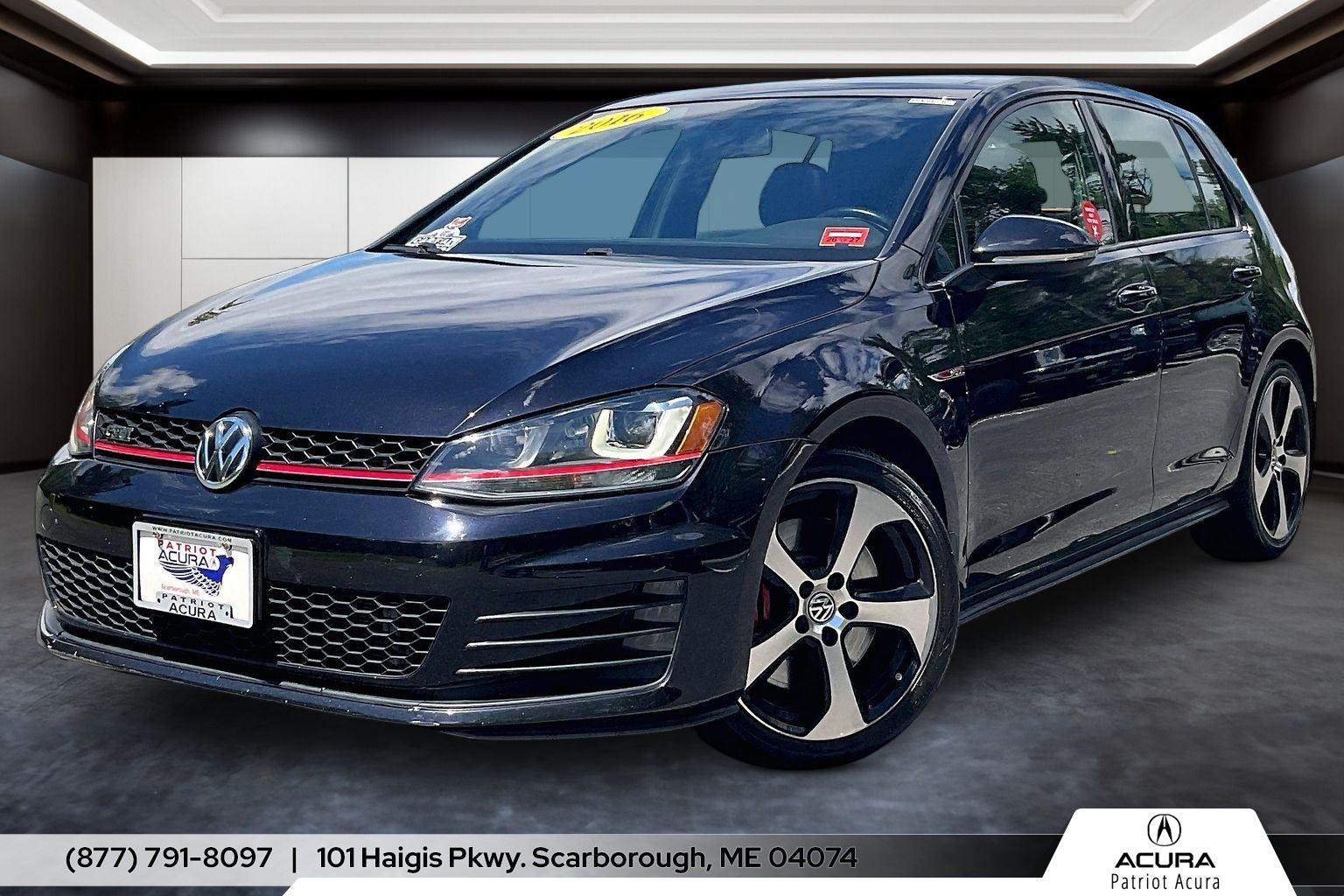 Deep Black Pearl 2016 Volkswagen Golf GTI Hatchback Front-Wheel Drive Manual
