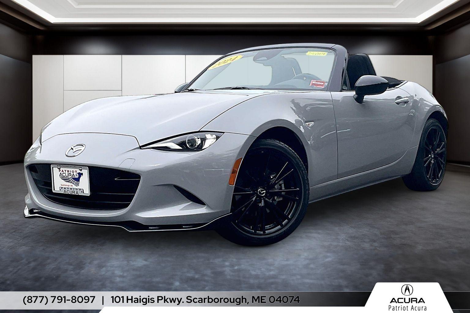 Aero Gray 2024 Mazda MX-5 Miata Convertible Rear-Wheel Drive Manual
