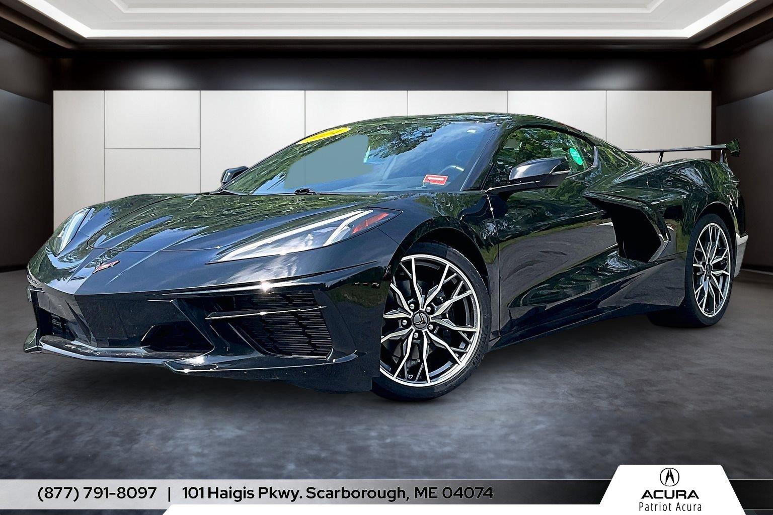 Black 2024 Chevrolet Corvette Coupe Rear-Wheel Drive 8-Speed Dual Clutch