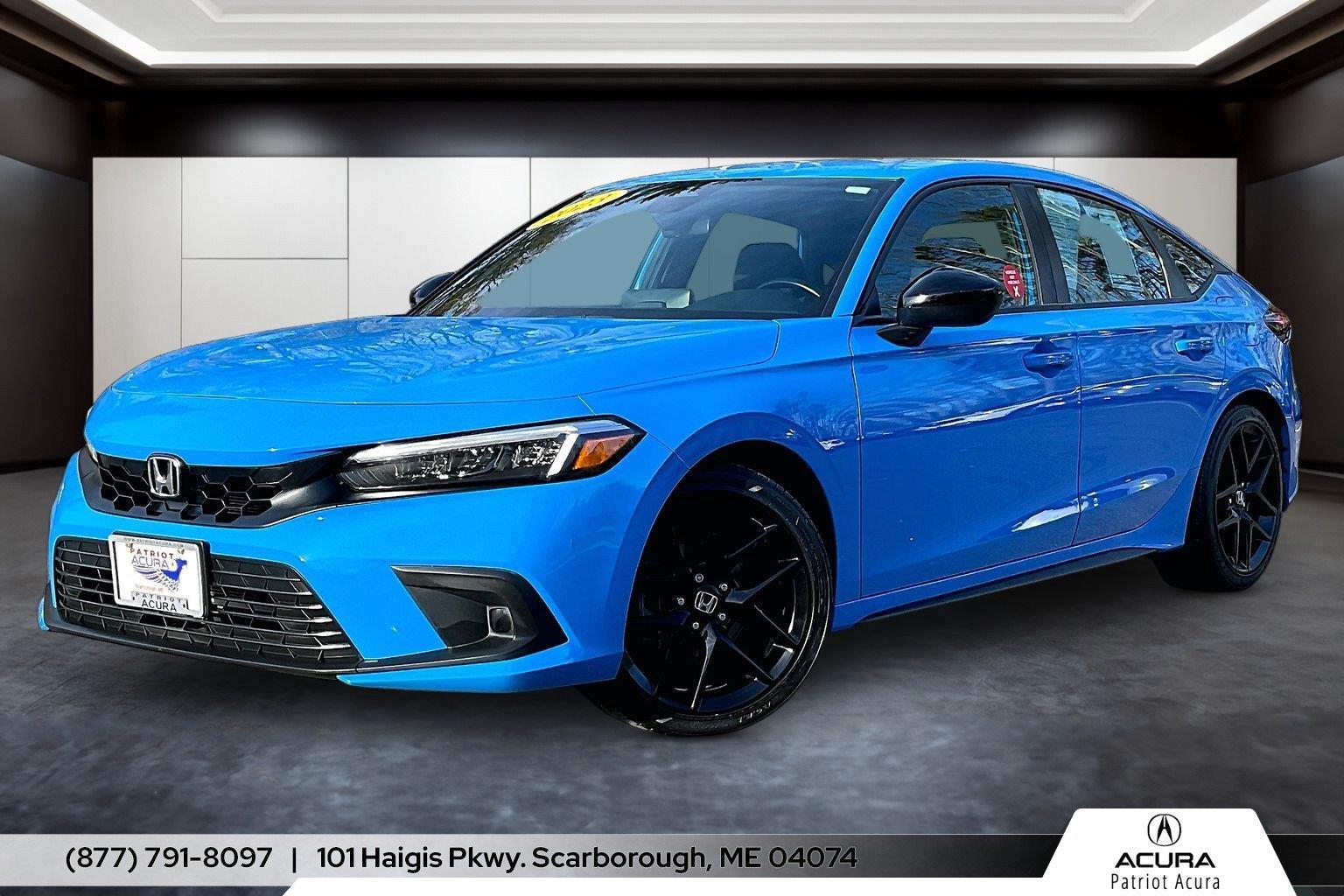Boost Blue Pearl 2023 Honda Civic Hatchback Hatchback Front-Wheel Drive Manual
