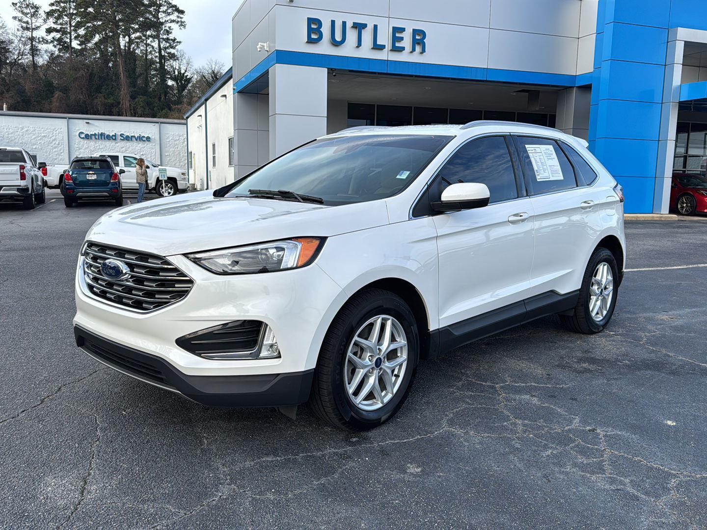Star White Metallic Tri-Coat 2022 Ford Edge SEL AWD SUV / Crossover All-Wheel Drive 8-Speed Automatic