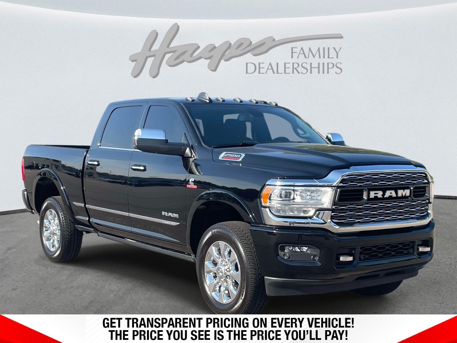 Diamond Black Crystal Pearlcoat 2022 RAM 2500 Limited Crew Cab 4WD Pickup Truck Four-Wheel Drive 6-Speed Automatic